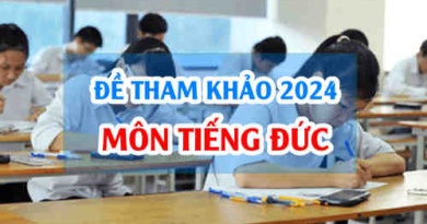 Đề tham khảo Tiếng Đức 2024 thi tốt nghiệp THPT